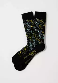 Носки унисекс со Снупи из черного органического хлопка Besocks, черный