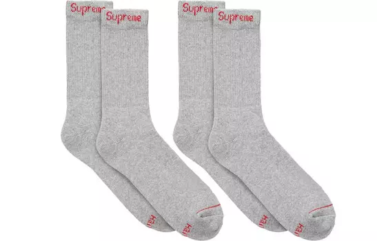 Носки унисекс Supreme до середины икры, серый