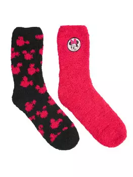 Носки United Labels 2er Pack Disney Minnie Mouse Kuschel, красный