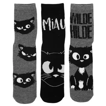 Носки United Labels 3 шт Ralf Schmitz Wilde Hilde Hildegard Sneaker, серо черный