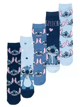 Носки United Labels 5er Pack Disney Lilo & Stitch Socken Sneaker Strmpfe, разноцветный