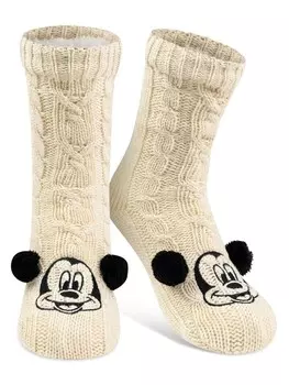 Носки United Labels Disney Mickey Mouse Httensocken Haussocken Sherpa Kuschelsocken, белый