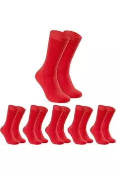 Носки, упаковка из 6 шт. CityComfort, красный