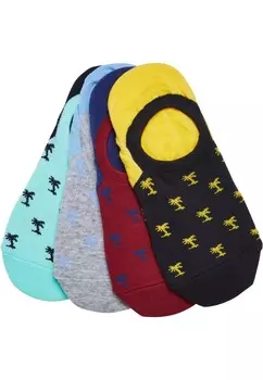 Носки Urban Classics Ankle Socks, темно-синий/светло-голубой/вишнево-красный/черный