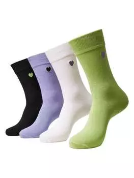 Носки Urban Classics, цвет black+lilac+lime+white