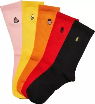 Носки Urban Classics, цвет Orange/Pink/Red/Black