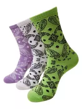 Носки Urban Classics, цвет white+lilac+lime