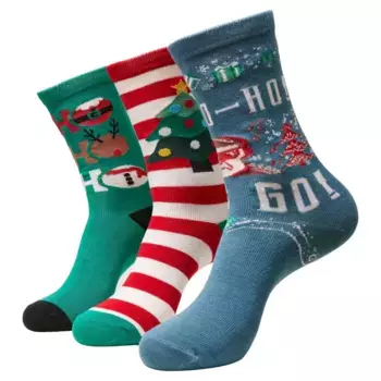Носки Urban Classics Ho Ho Ho Christmas 3 pairs, разноцветный