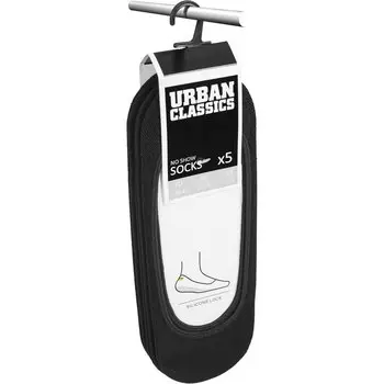 Носки Urban Classics Invisible no show 5 шт, черный
