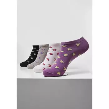 Носки Urban Classics Recycled Yarn Flower Invisible 4-Pack, серый