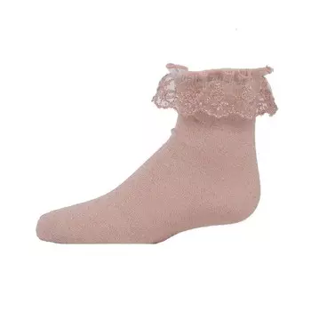 Носки в четверть с оборками для девочек Little Kids Step And Shimmer MeMoi, цвет Rose Gold