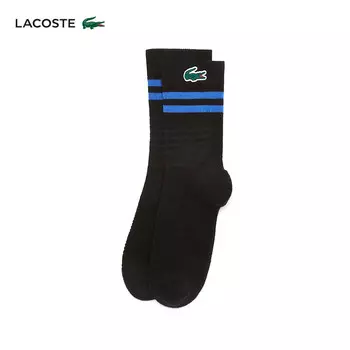 Носки в полоску Lacoste до середины икры, белый