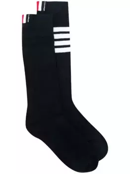 Носки в полоску с логотипом THOM BROWNE, синий