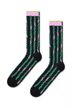 Носки в полоску с рюшами Happy Socks, черный