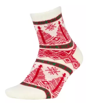 Носки в полоску с скандинавским деревом для взрослых Northeast Outfitters Cosy Cabin для взрослых, кремовый