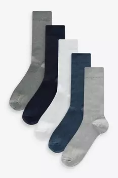 Носки в рубчик, 5 пар в упаковке Next, синий