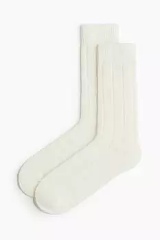 Носки в рубчик H&M, белый