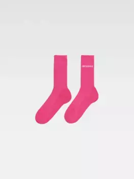 Носки в рубчик Les chaussettes Жакмюс Jacquemus, темно-розовый