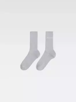 Носки в рубчик Les chaussettes Жакмюс Jacquemus, средне-серый