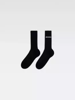 Носки в рубчик Les chaussettes Жакмюс Jacquemus, черный