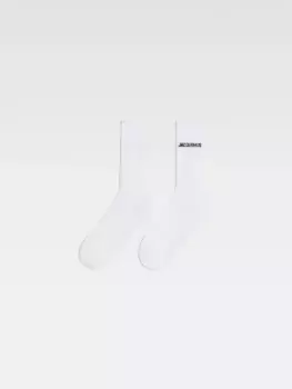 Носки в рубчик Les chaussettes Жакмюс Jacquemus, белый