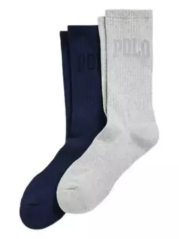 Носки в рубчик с логотипом (упаковка из двух пар) POLO RALPH LAUREN, серый