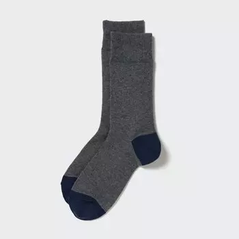 Носки в стиле колор-блок UNIQLO, темно-серый