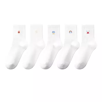 Носки Warrior Mid Calf женские, 5 пар, белые