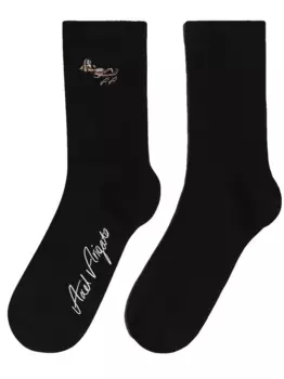 Носки Wes с вышивкой Axel Arigato, черный