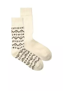 Носки WINTER JACPATTERN WIT 2-PACK Jack & Jones, белый