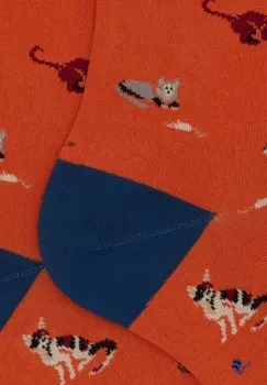 Носки WITH CAT MOUSE AND BALL MOTIF Gallo, оранжевый