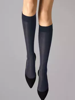 Носки Wolford Knee Highs Velvet de Luxe 50 DEN, цвет Admiral