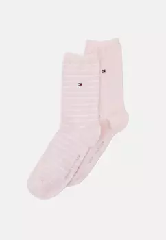 Носки WOMEN SMALL STRIPE 2 PACK Tommy Hilfiger, светло-розовый