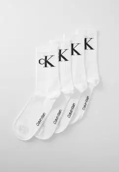 Носки WOMEN SOCK MONOGRAM ECOMM 4 PACK Calvin Klein Underwear, белый