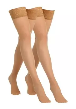 Носки выше колена 2 PACK camano, бежевый