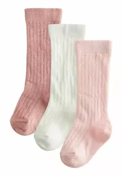 Носки выше колена 3 PACK Next, цвет pink