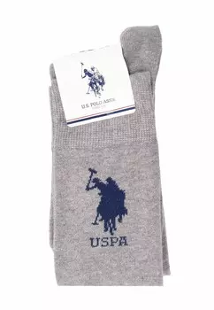 Носки выше колена 6 PACK LOGO SOLID U.S. Polo Assn., серый