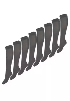 Носки выше колена 8-PACK BAMBUS NUR DIE, антрацит