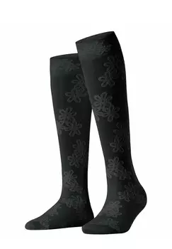 Носки выше колена ICE FLOWER FALKE, черный