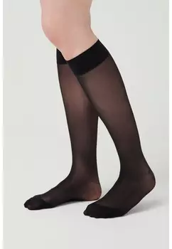 Носки выше колена TRANSLUCENT 20 DEN COMPRESSION KNEE-HIGH MADE IN GERMANY ITEM m6, черный