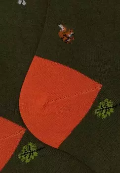 Носки выше колена WITH AUTUMN MOTIF Gallo, зеленый