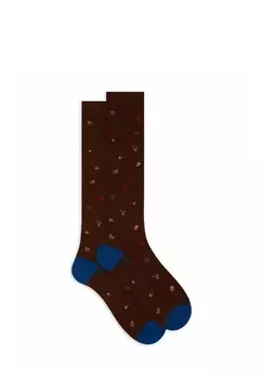Носки выше колена WITH AUTUMN MOTIF Gallo, коричневый