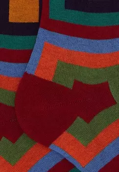 Носки выше колена WITH CONCENTRIC SQUARE MOTIF Gallo, красный