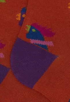 Носки выше колена WITH HEN MOTIF Gallo, светло-коричневый