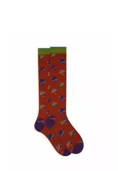 Носки выше колена WITH HEN MOTIF Gallo, оранжевый