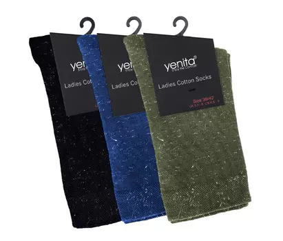 Носки Yenita 3 шт Lurex, цвет Schwarz Grn Blau