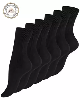 Носки Yenita 6 шт 100% Baumwoll, черный