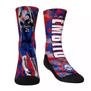 Носки Youth Rock Em Джоэл Эмбиид Филадельфия 76ers Носки Big Player Crew Unbranded
