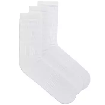 Носки Zara Ribbed, 3 пары, белый