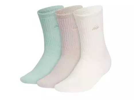 Носки женские Adidas Cushioned Comfort Crew - 3 пары, бирюзовый/бежевый/белый